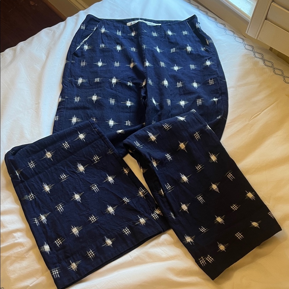 Alix of Bohemia Midnight Ikat Cotton Pants Size Small